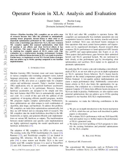 Operator Fusion in XLA: Analysis and Evaluation