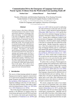 Communication Drives the Emergence of Language Universals in Neural
  Agents: Evidence from the Word-order/Case-marking Trade-off