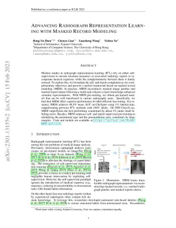 Advancing Radiograph Representation Learning with Masked Record Modeling