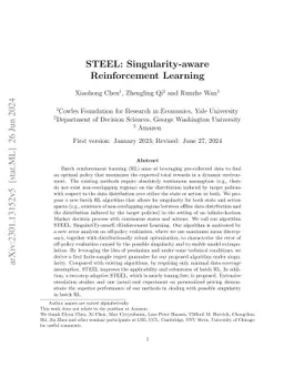 STEEL: Singularity-aware Reinforcement Learning