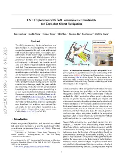 ESC: Exploration with Soft Commonsense Constraints for Zero-shot Object
  Navigation