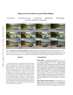 Shape-aware Text-driven Layered Video Editing