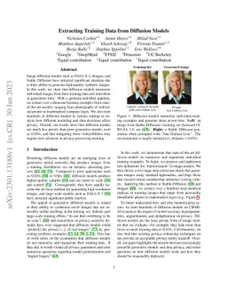 Extracting Training Data from Diffusion Models