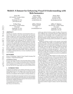 WebUI: A Dataset for Enhancing Visual UI Understanding with Web
  Semantics