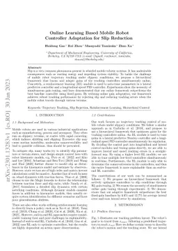 Online Learning Based Mobile Robot Controller Adaptation for Slip
  Reduction