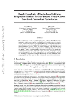 Oracle Complexity of Single-Loop Switching Subgradient Methods for
  Non-Smooth Weakly Convex Functional Constrained Optimization