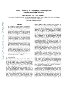 On the Complexity of Enumerating Prime Implicants from Decision-DNNF
  Circuits