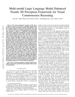 Multi-modal Large Language Model Enhanced Pseudo 3D Perception Framework
  for Visual Commonsense Reasoning