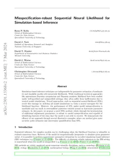 Misspecification-robust Sequential Neural Likelihood for
  Simulation-based Inference