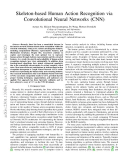 Skeleton-based Human Action Recognition via Convolutional Neural
  Networks (CNN)