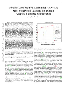 Iterative Loop Method Combining Active and Semi-Supervised Learning for
  Domain Adaptive Semantic Segmentation