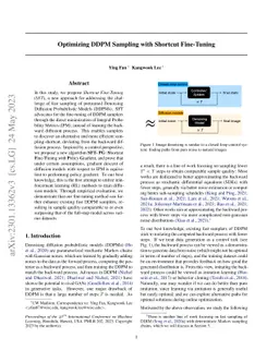 Optimizing DDPM Sampling with Shortcut Fine-Tuning
