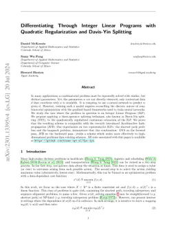 Learning to Solve Integer Linear Programs with Davis-Yin Splitting
