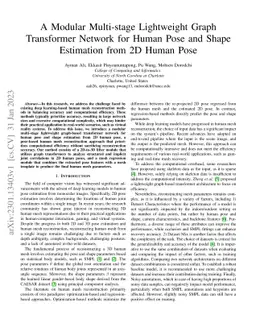 A Modular Multi-stage Lightweight Graph Transformer Network for Human
  Pose and Shape Estimation from 2D Human Pose
