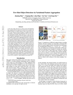 Few-Shot Object Detection via Variational Feature Aggregation