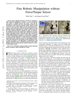 Fine Robotic Manipulation without Force/Torque Sensor