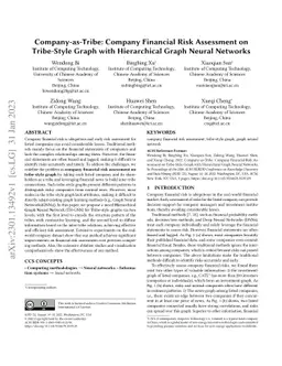 Company-as-Tribe: Company Financial Risk Assessment on Tribe-Style Graph
  with Hierarchical Graph Neural Networks