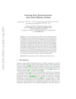Learning Data Representations with Joint Diffusion Models