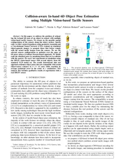 Collision-aware In-hand 6D Object Pose Estimation using Multiple
  Vision-based Tactile Sensors