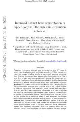 Improved distinct bone segmentation in upper-body CT through
  multi-resolution networks
