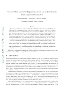 Crossover Can Guarantee Exponential Speed-Ups in Evolutionary
  Multi-Objective Optimisation