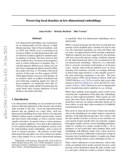 Preserving local densities in low-dimensional embeddings