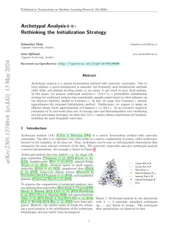 Archetypal Analysis++: Rethinking the Initialization Strategy