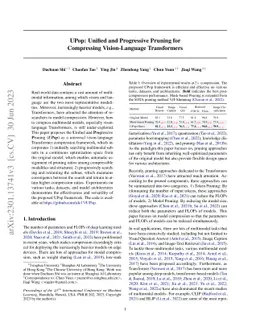 UPop: Unified and Progressive Pruning for Compressing Vision-Language
  Transformers