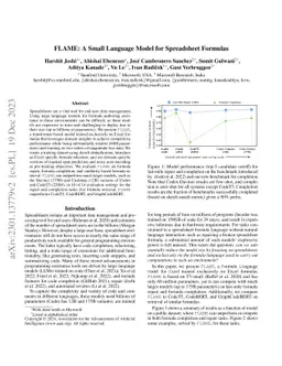 FLAME: A small language model for spreadsheet formulas