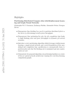 Partitioning Distributed Compute Jobs with Reinforcement Learning and
  Graph Neural Networks