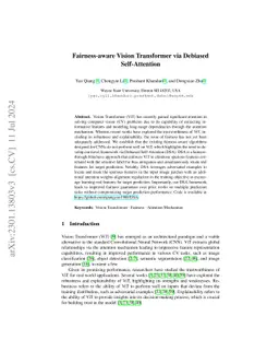 Fairness-aware Vision Transformer via Debiased Self-Attention