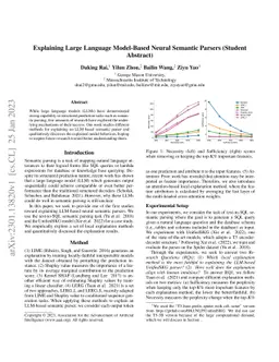 Explaining Large Language Model-Based Neural Semantic Parsers (Student
  Abstract)