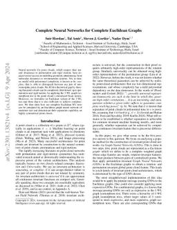 Complete Neural Networks for Complete Euclidean Graphs