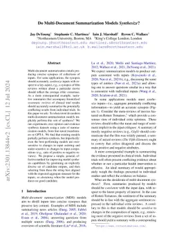 Do Multi-Document Summarization Models Synthesize?