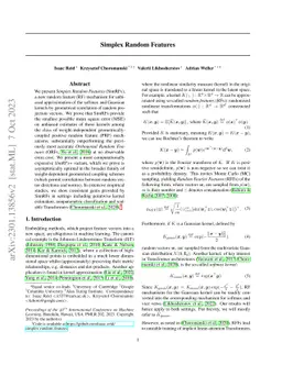 Simplex Random Features