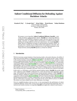 Salient Conditional Diffusion for Defending Against Backdoor Attacks