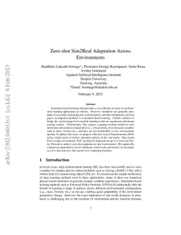 Zero-shot Sim2Real Adaptation Across Environments
