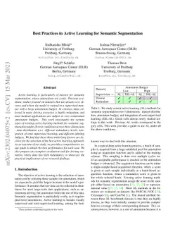 Best Practices in Active Learning for Semantic Segmentation