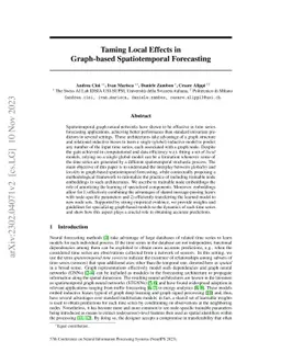 Taming Local Effects in Graph-based Spatiotemporal Forecasting