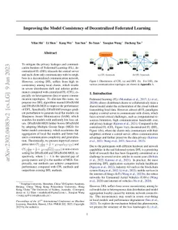 Improving the Model Consistency of Decentralized Federated Learning