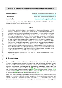 ASTRIDE: Adaptive Symbolization for Time Series Databases