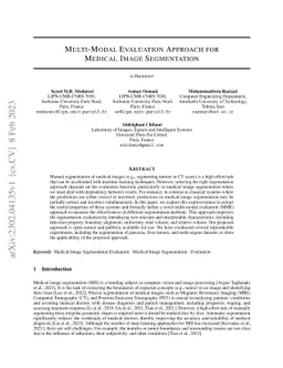 Multi-Modal Evaluation Approach for Medical Image Segmentation