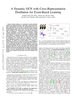 A Dynamic Graph CNN with Cross-Representation Distillation for
  Event-Based Recognition