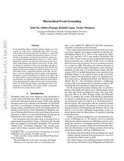 Hierarchical Event Grounding