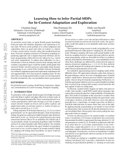 Learning How to Infer Partial MDPs for In-Context Adaptation and
  Exploration