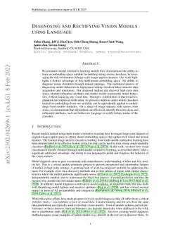 Diagnosing and Rectifying Vision Models using Language