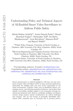 Understanding Policy and Technical Aspects of AI-Enabled Smart Video
  Surveillance to Address Public Safety