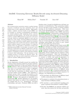 MedDiff: Generating Electronic Health Records using Accelerated
  Denoising Diffusion Model
