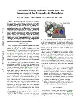 Kinodynamic Rapidly-exploring Random Forest for Rearrangement-Based
  Nonprehensile Manipulation