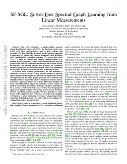 SF-SGL: Solver-Free Spectral Graph Learning from Linear Measurements